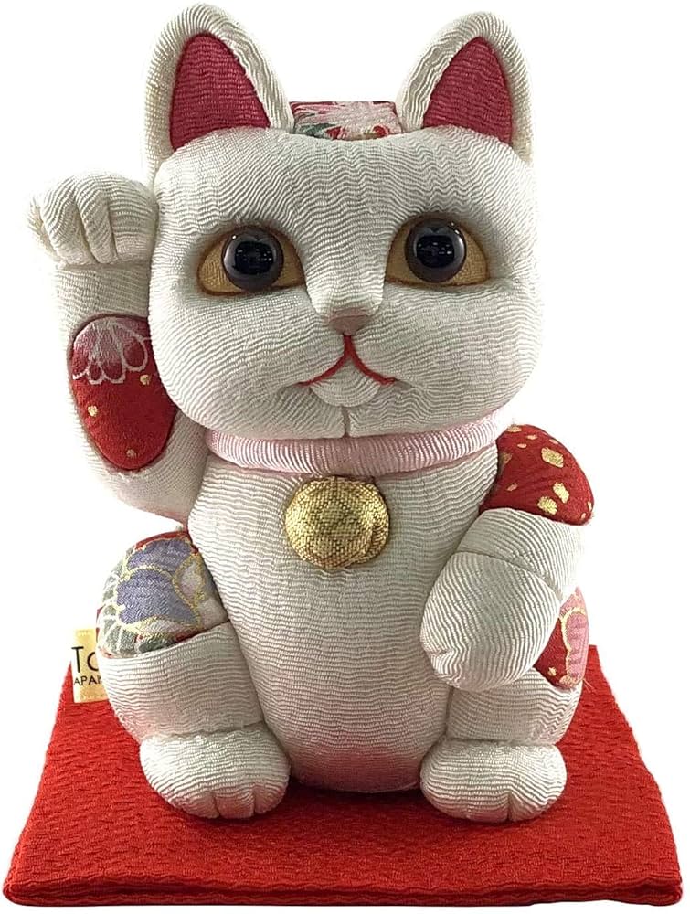 【新品未使用】ちりめん製 まねき猫びな セット 招き猫シリーズ ちりめん招き猫根付 アソート20pcs入 | エムルー